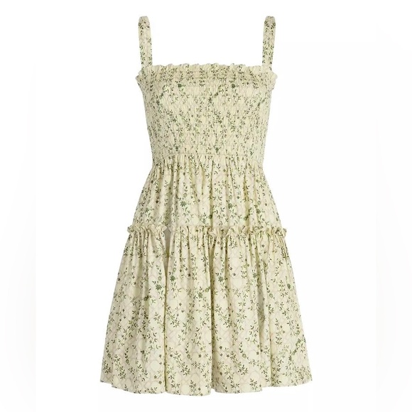 Floral Seraphina Mini Dress in Cream - Picture 3 of 3